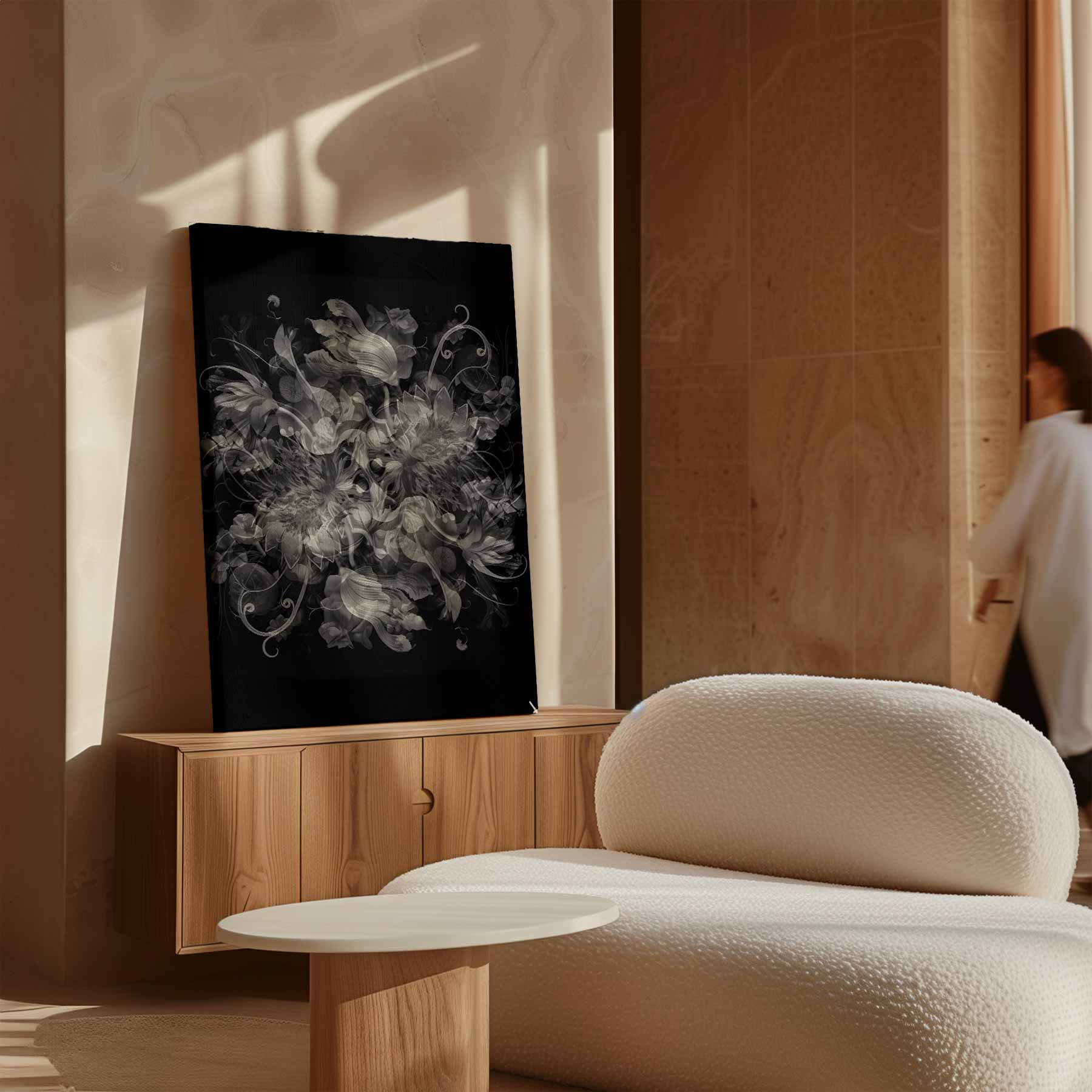 Mystieke Bloemenfantasie Kunstwerk-canvas-dibond-plexiglas-wanddecoratie-WallArtistic