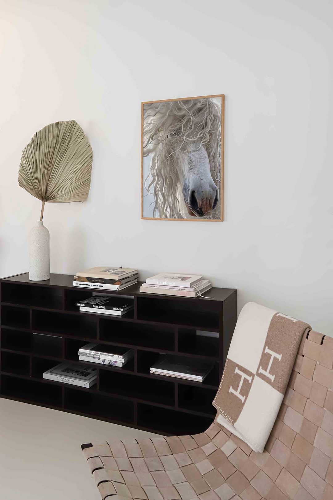 Witte paardenneus Poster