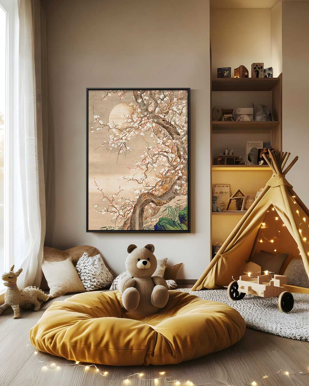 Sereen Bloesemlandschap Kunstwerk-canvas-dibond-plexiglas-wanddecoratie-WallArtistic