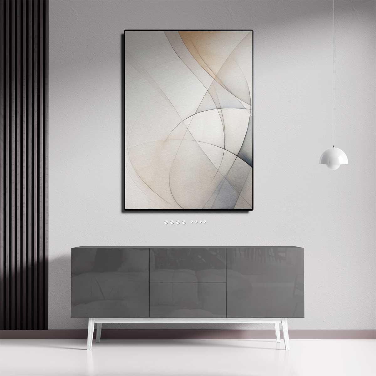Zachte Lijnen Chaos Kunstwerk-canvas-dibond-plexiglas-wanddecoratie-WallArtistic