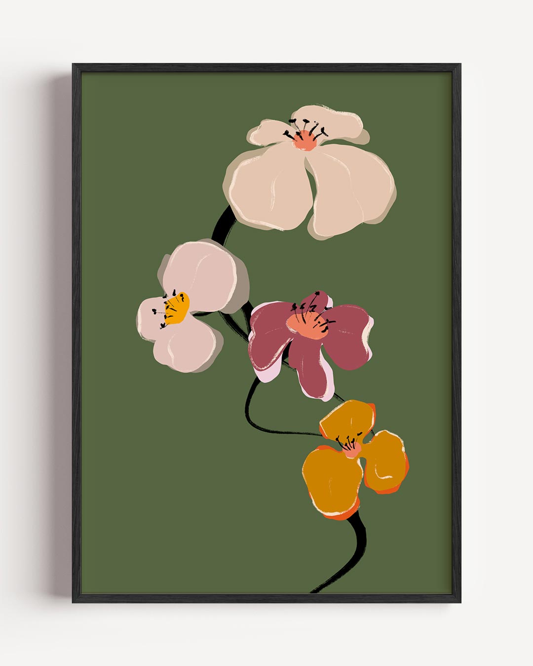 Bloemenpracht in Pastelkleuren Poster-WallArtistic