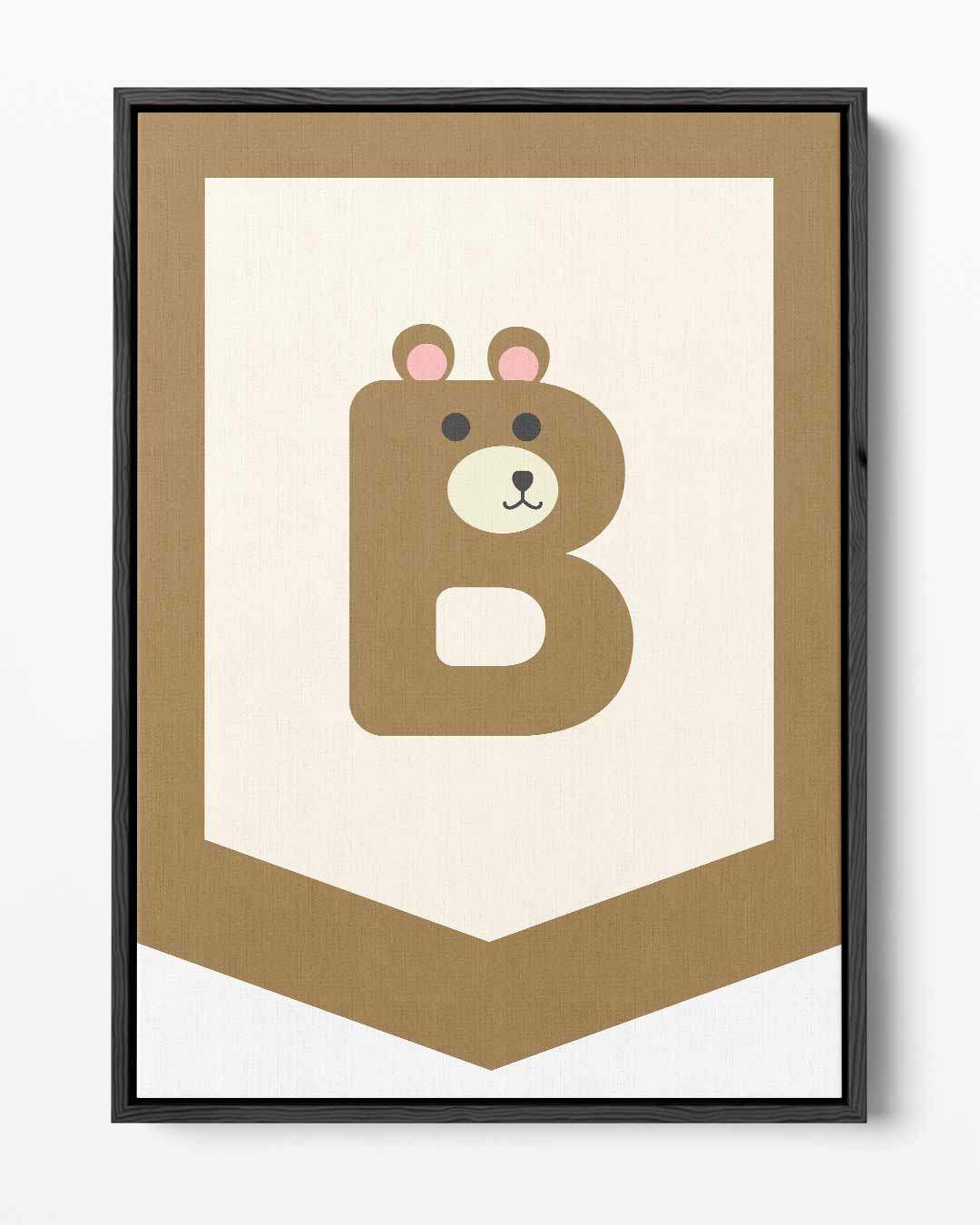 Schattige Berenletter Banner Kunstwerk-canvas-dibond-plexiglas-wanddecoratie-WallArtistic