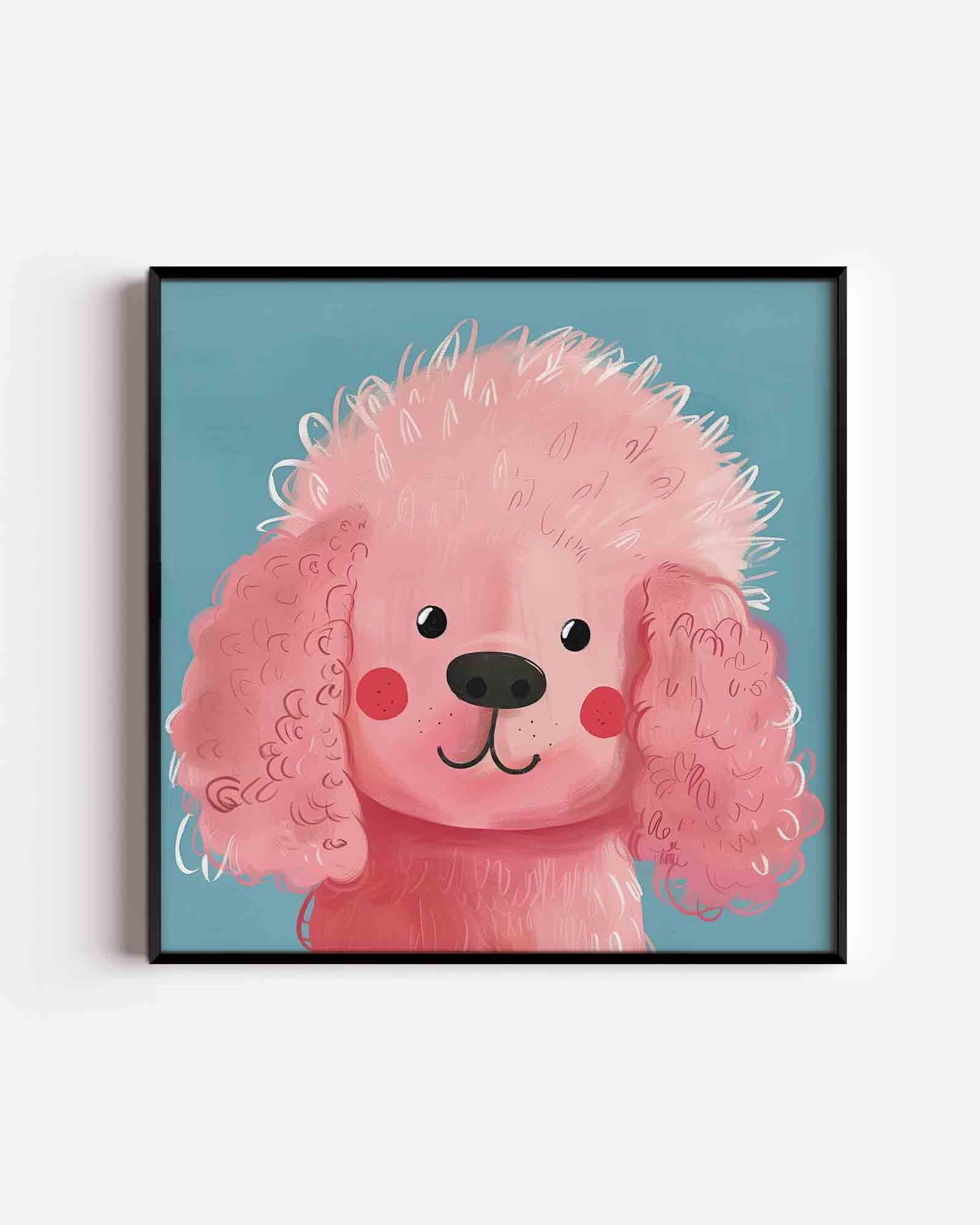 Roze hond Poster
