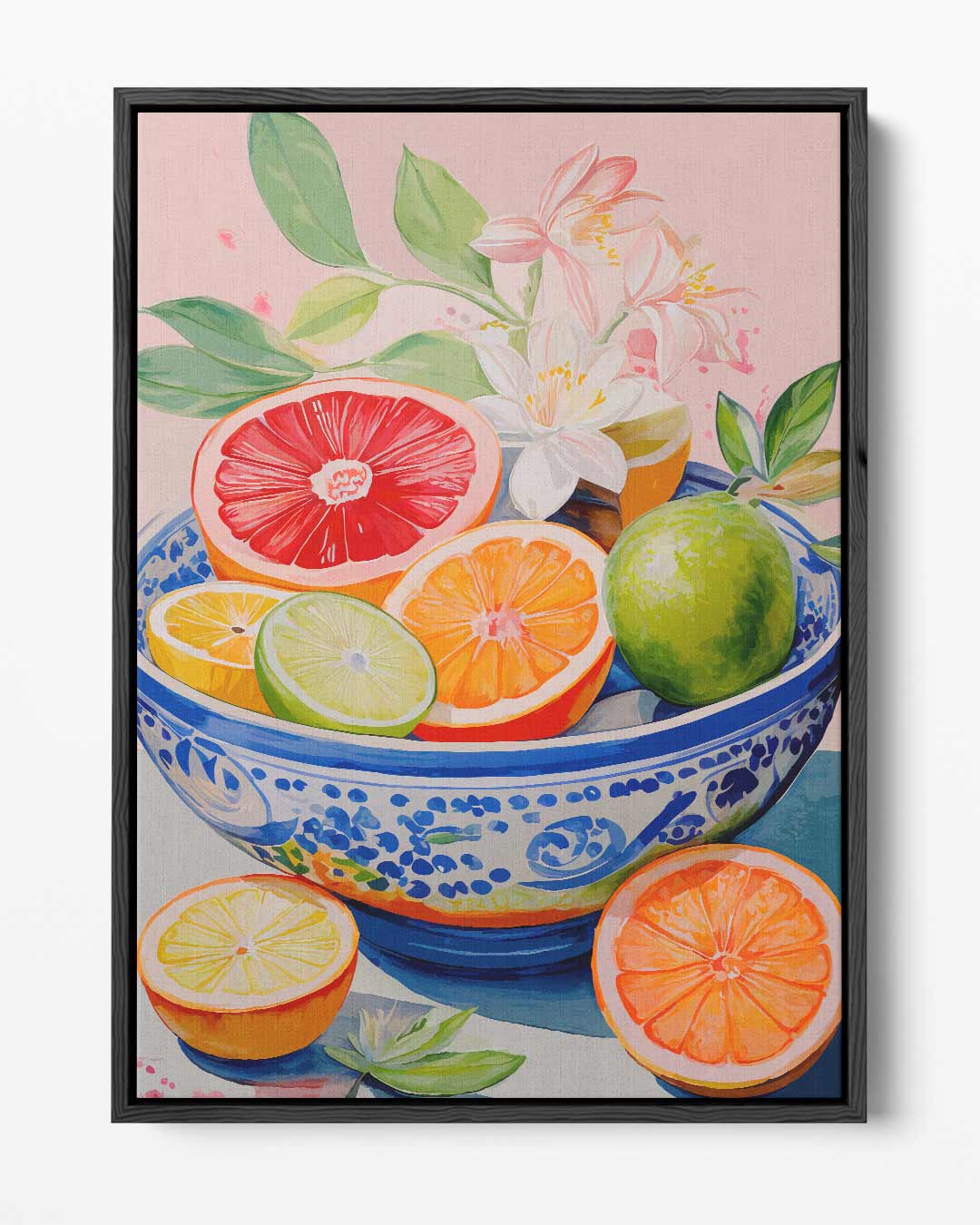 Kleurrijke Fruitige Schaal Kunstwerk-canvas-dibond-plexiglas-wanddecoratie-WallArtistic