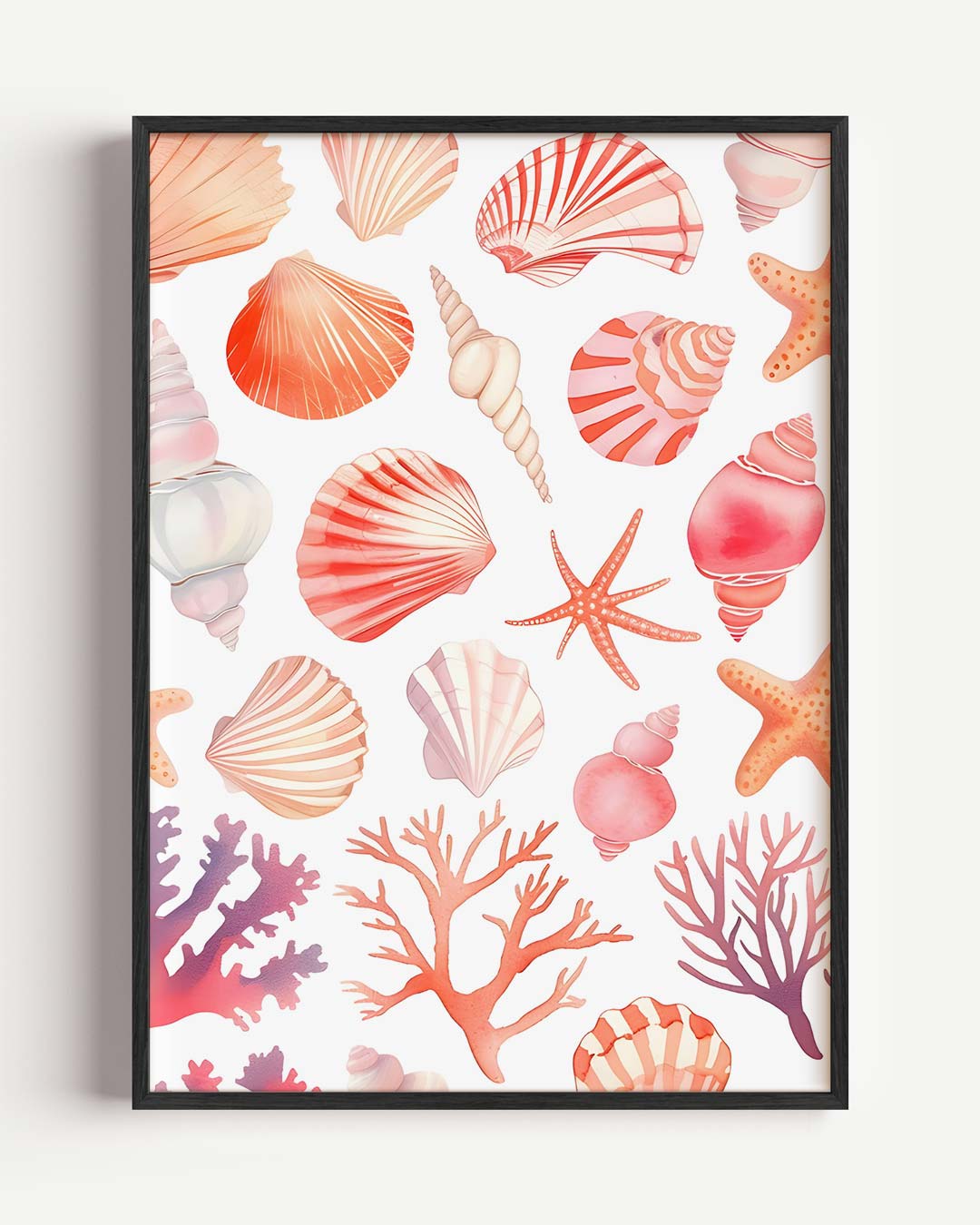 Schitterende Schelpen en Koraal Poster