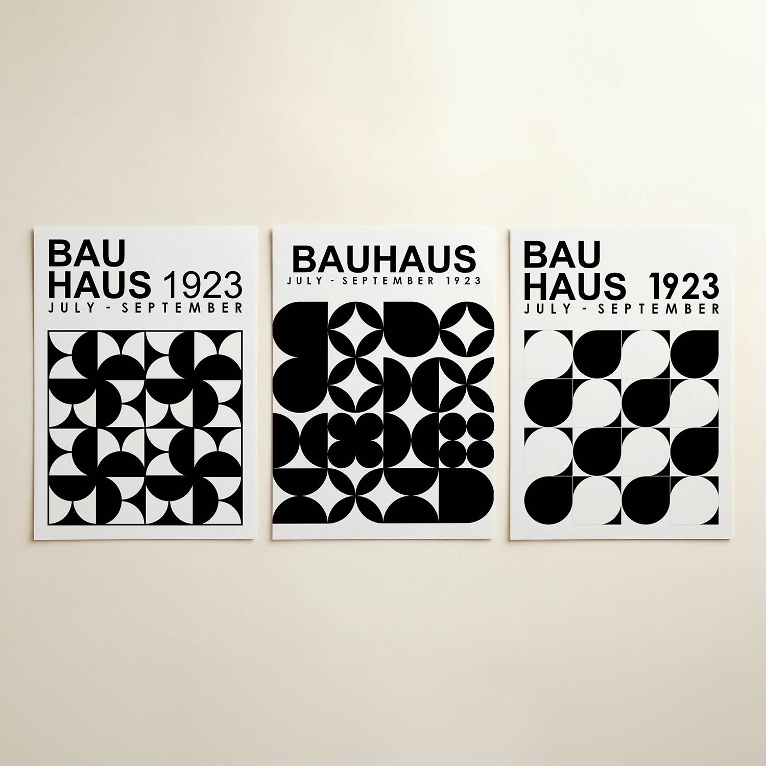 Zwart wit ritme Posterset