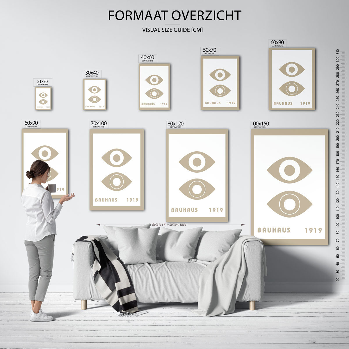 Oogvormen en lijnen Poster