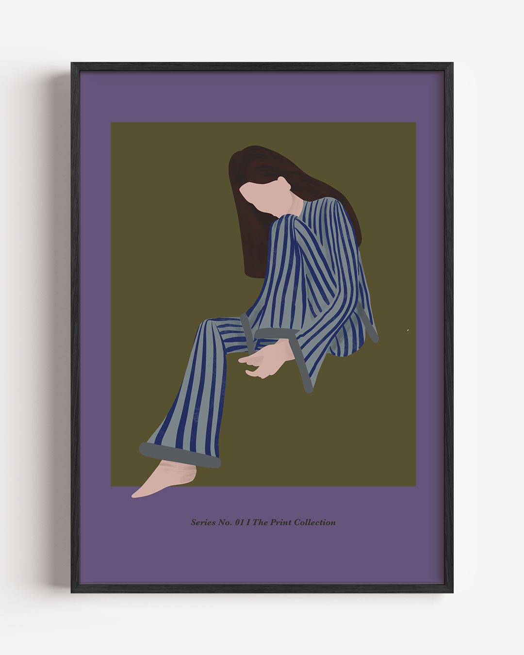 Stijlvolle Gestreepte Loungeposter-WallArtistic