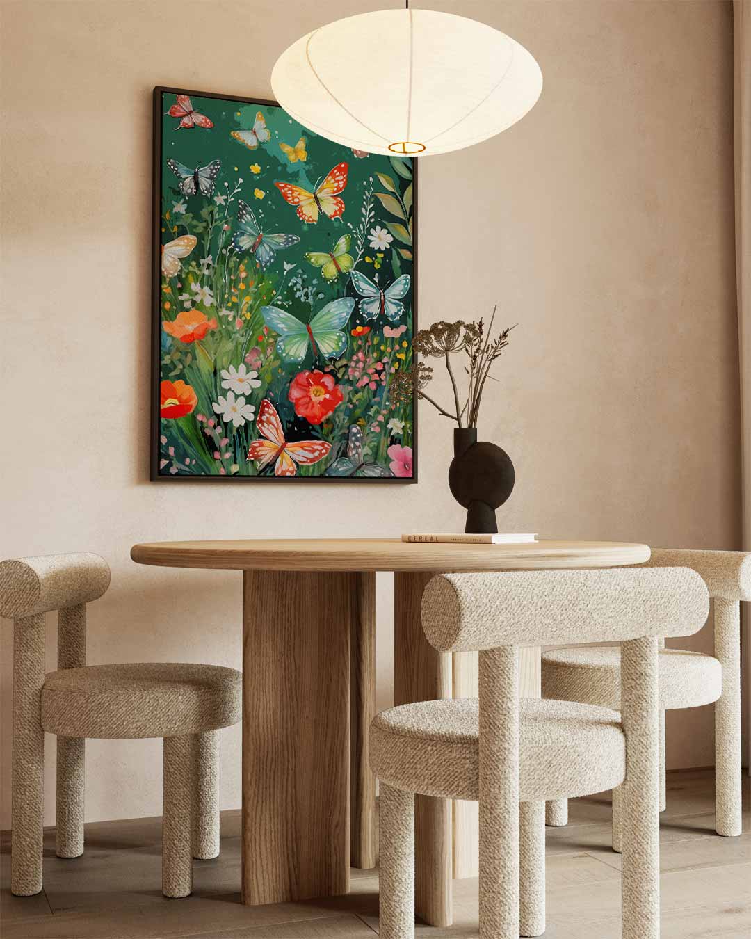 Betoverende Vlinders in Bloemenpracht Kunstwerk-canvas-dibond-plexiglas-wanddecoratie-WallArtistic