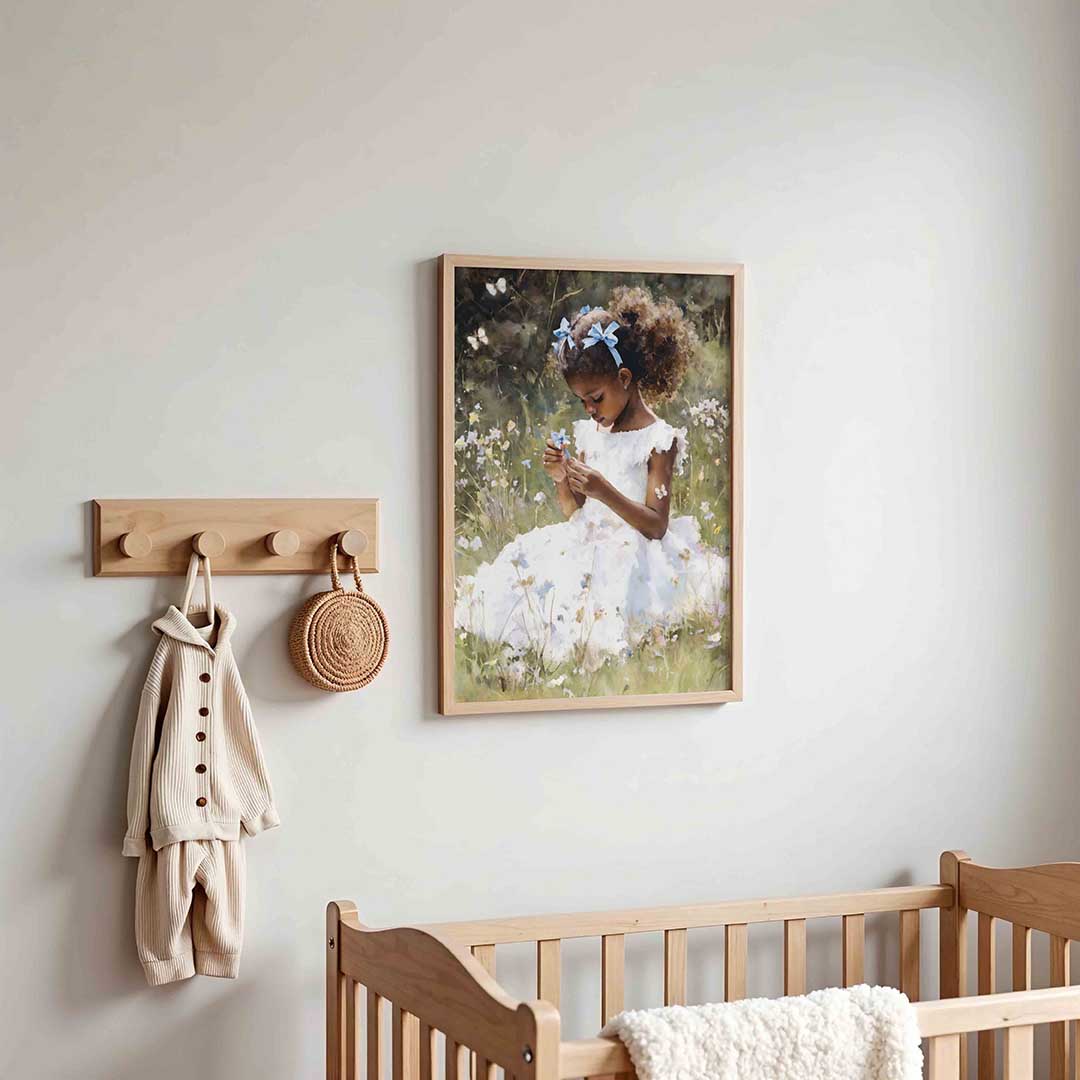 Meisje met bloemen Poster