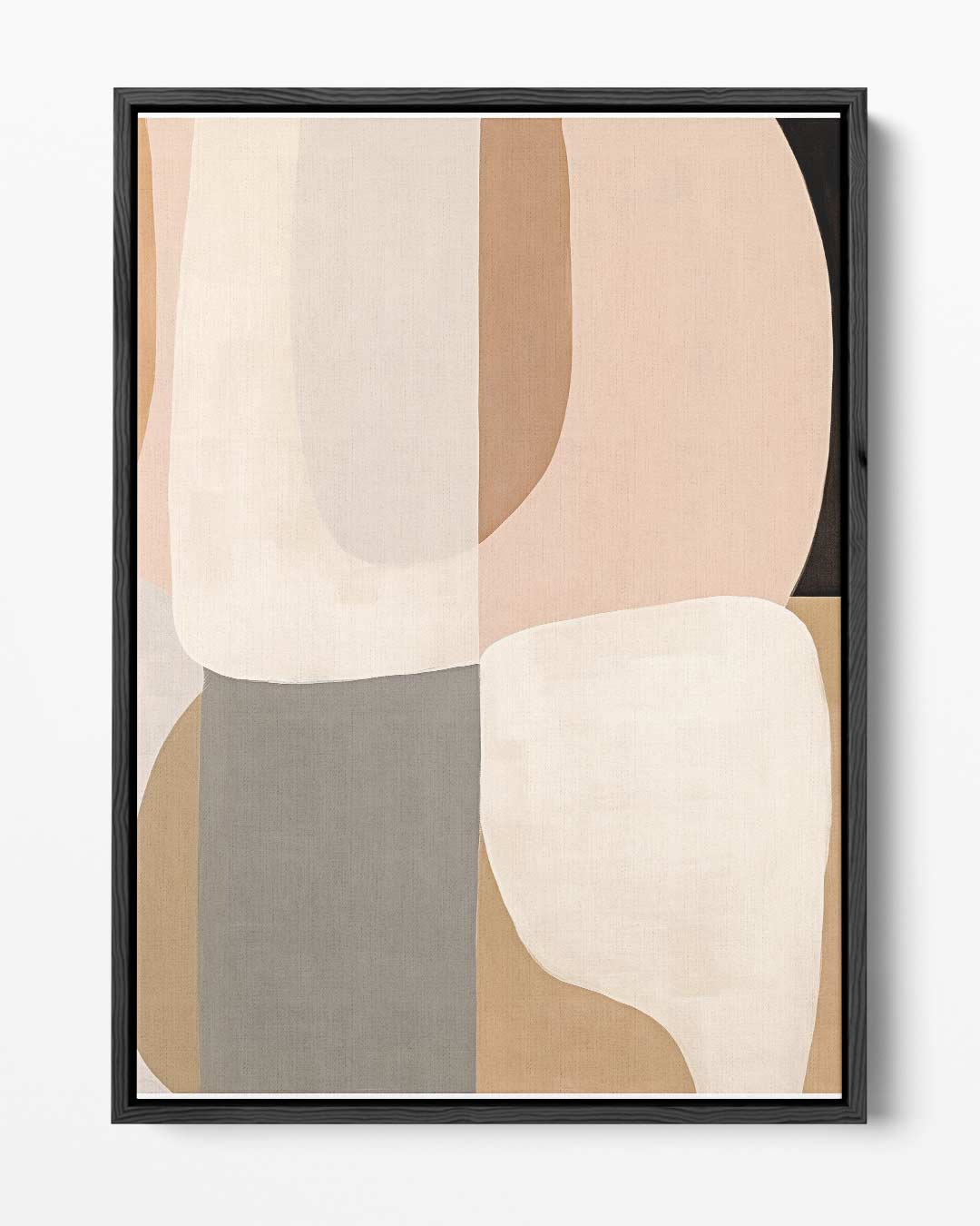 Minimalistische Abstractie in Aardetinten Kunstwerk-canvas-dibond-plexiglas-wanddecoratie-WallArtistic