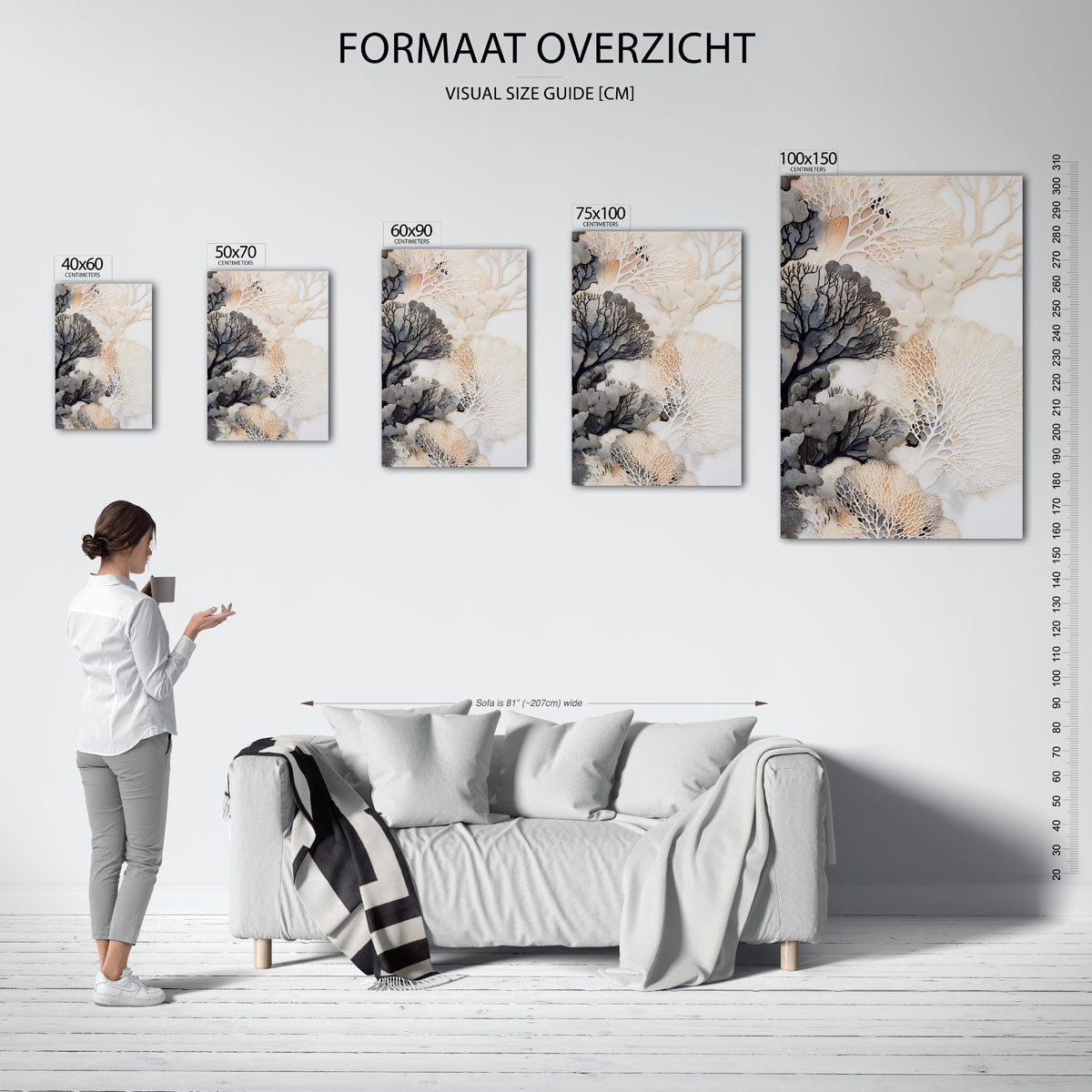 Organische patronen Kunstwerk