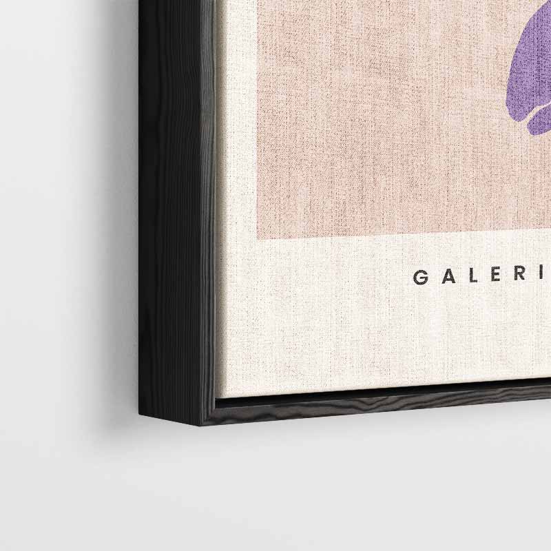 Paarse Bladmotieven op Zachte Achergrond Kunstwerk-canvas-dibond-plexiglas-wanddecoratie-WallArtistic