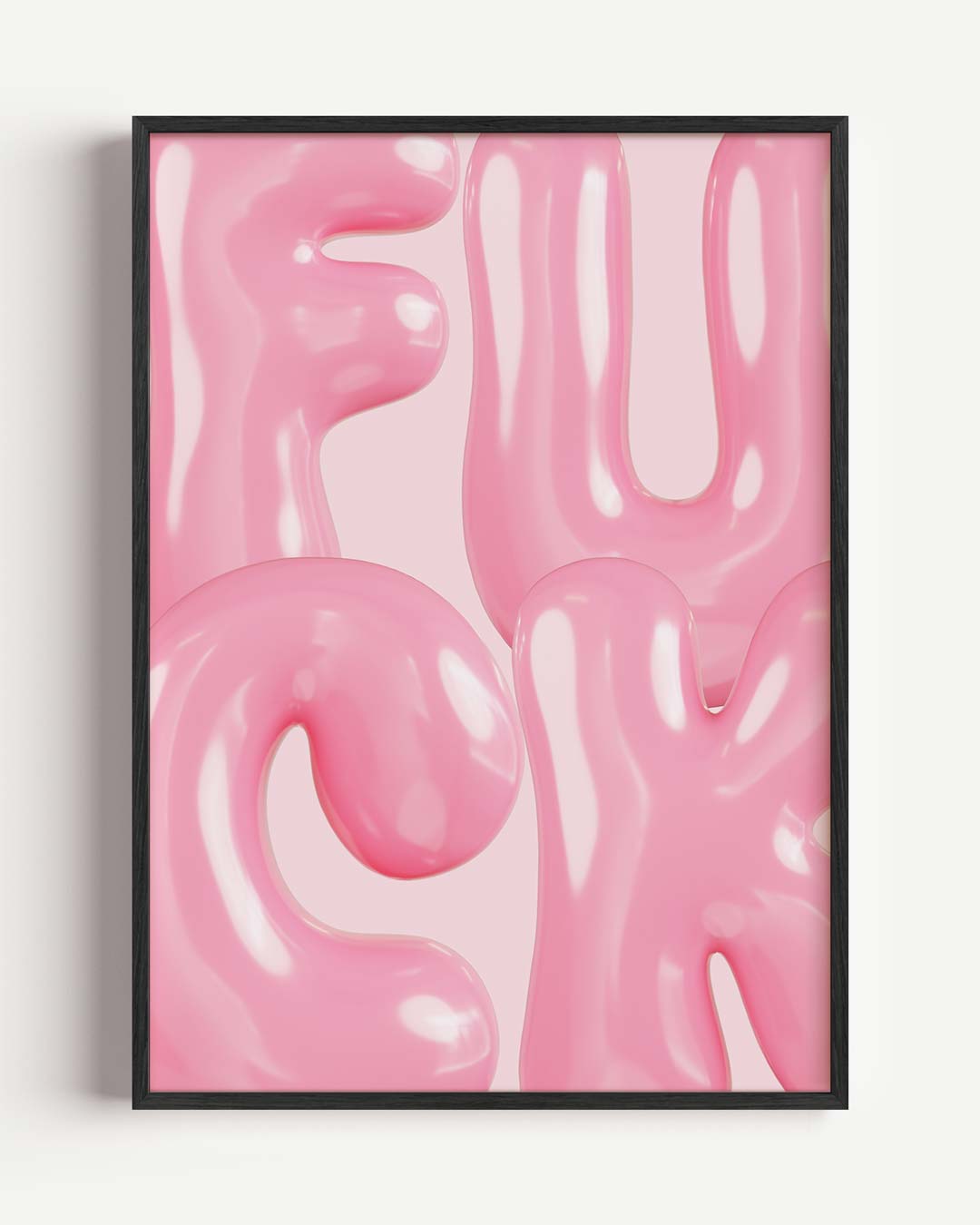 Roze Glans Letters Poster