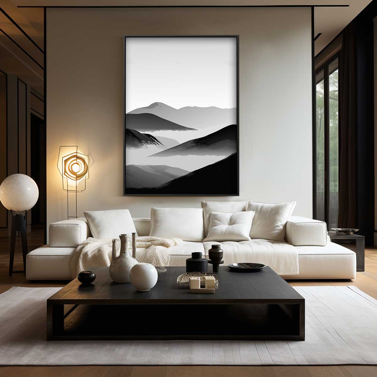 Rustige Berglandschappen Kunstwerk-canvas-dibond-plexiglas-wanddecoratie-WallArtistic