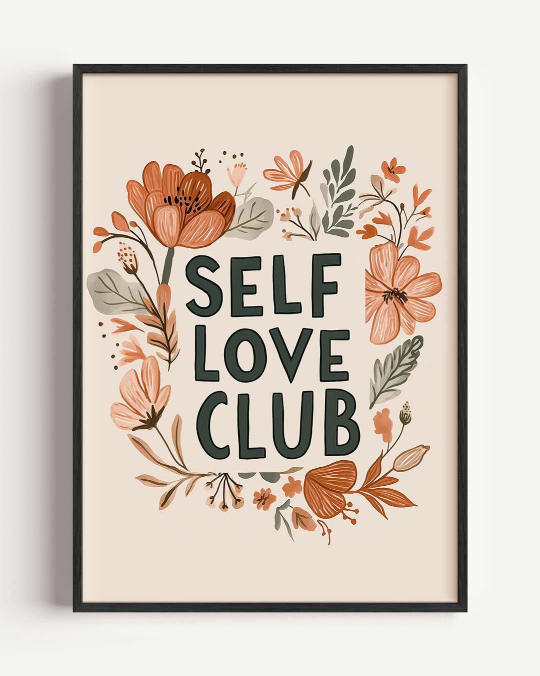 Self Love Club Bloemenposter