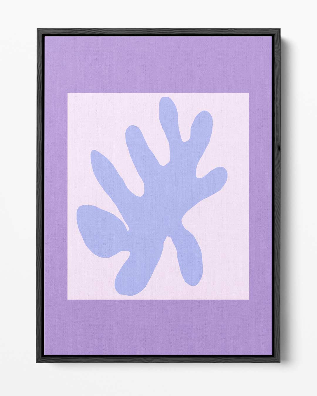 Abstracte Bladvorm in Paarstinten Kunstwerk-canvas-dibond-plexiglas-wanddecoratie-WallArtistic