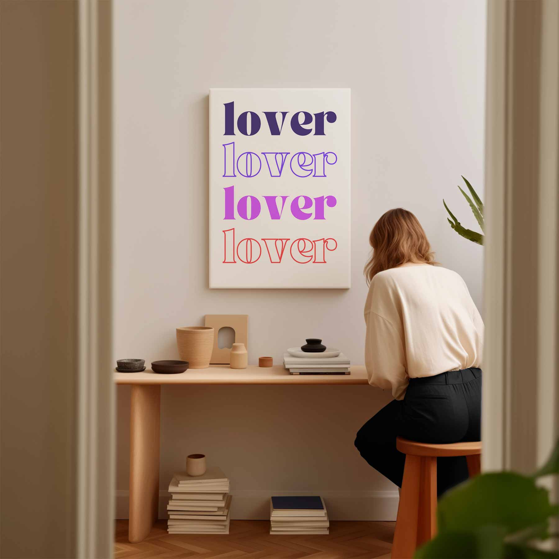 Kleurrijke Typografie Kunstwerk-canvas-dibond-plexiglas-wanddecoratie-WallArtistic