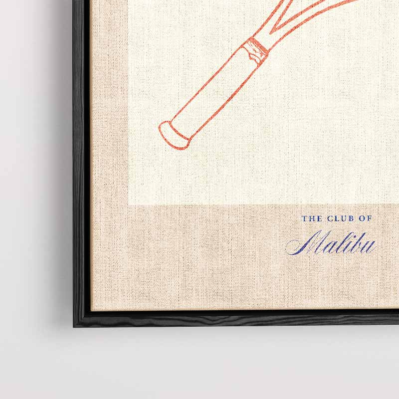 Retro Tennis Racket Poster