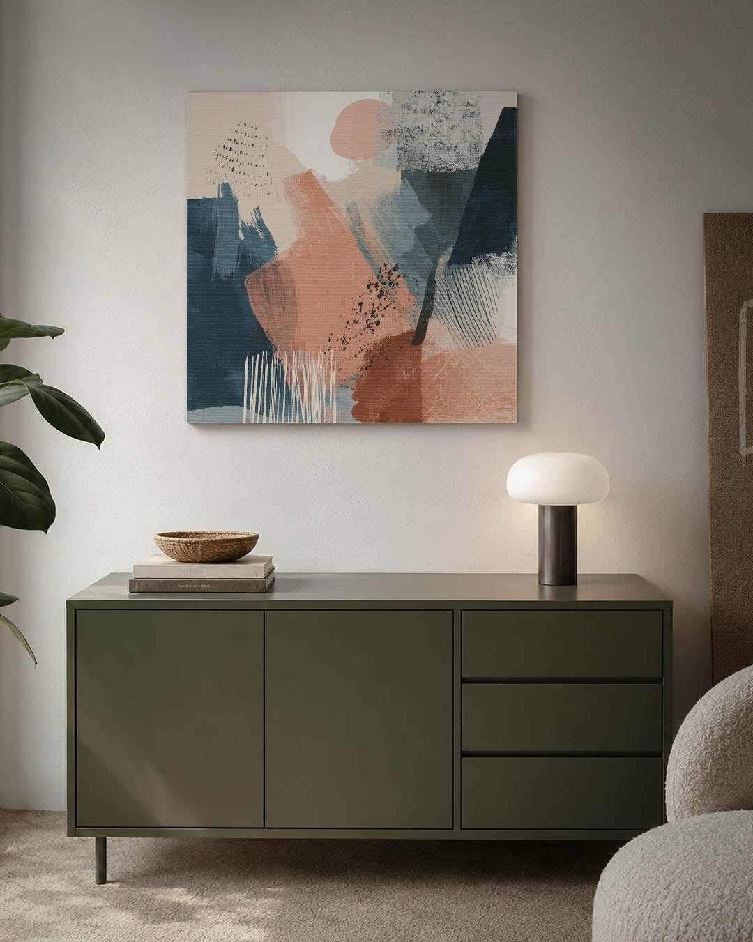 Dynamische kleurencompositie Kunstwerk