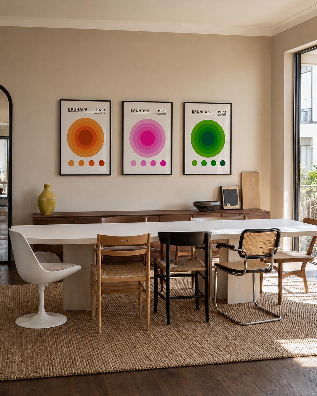 Cirkelritme oranje Posterset