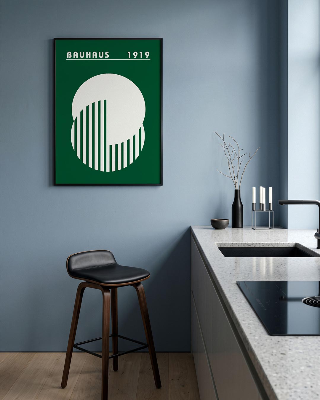 Cirkel en lijnen Poster