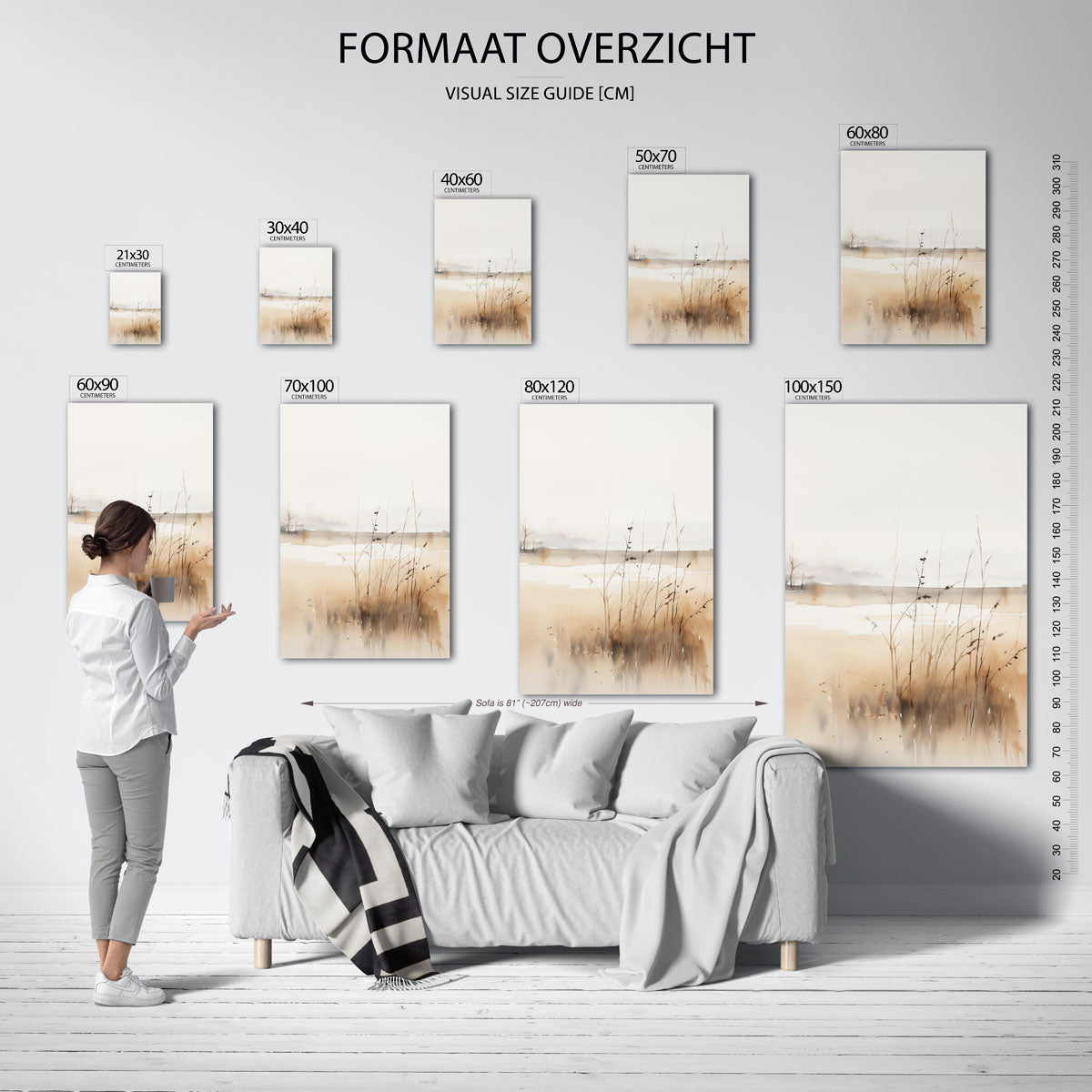 Landschap met riet Poster