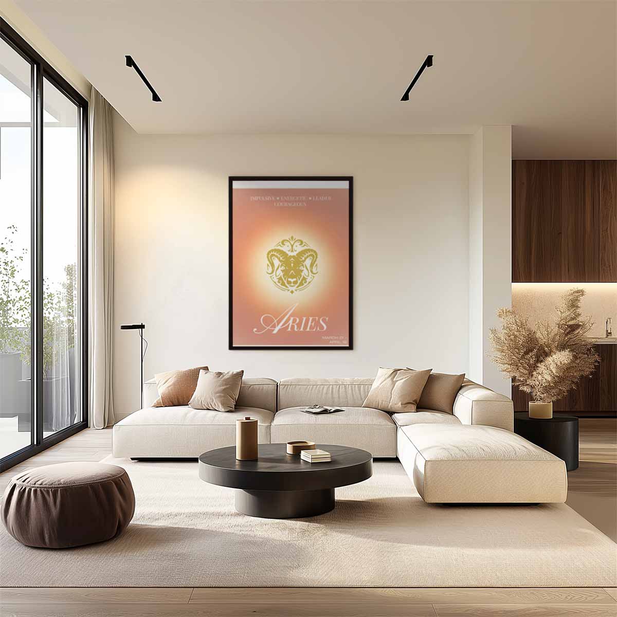 Ram Zodiac Kunstwerk Kunstwerk-canvas-dibond-plexiglas-wanddecoratie-WallArtistic