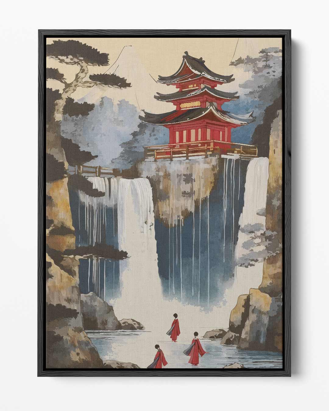 Zen Watervallen Kunstwerk-canvas-dibond-plexiglas-wanddecoratie-WallArtistic