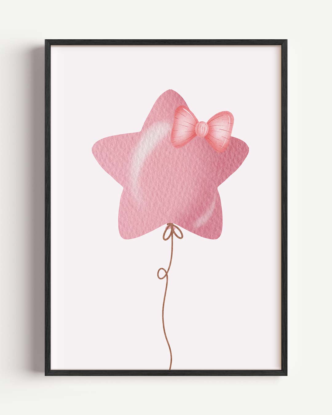 Dromerige Roze Ster Balloon Poster