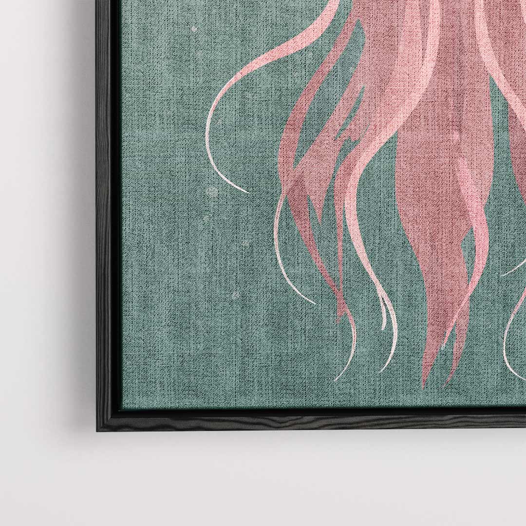 Schattige Kwallen Glimlach Kunstwerk-canvas-dibond-plexiglas-wanddecoratie-WallArtistic