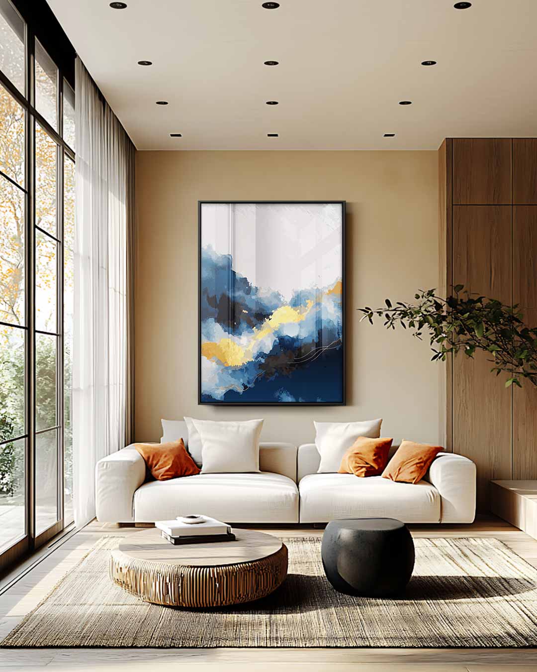 Hemelse Wolken Abstract Kunstwerk-canvas-dibond-plexiglas-wanddecoratie-WallArtistic