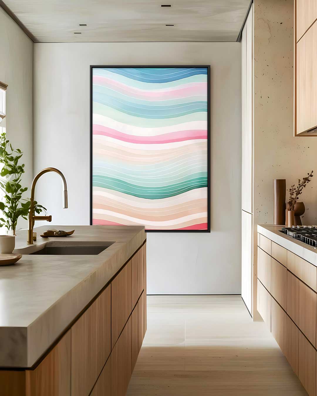 Zomerse Golven Kunstwerk-canvas-dibond-plexiglas-wanddecoratie-WallArtistic