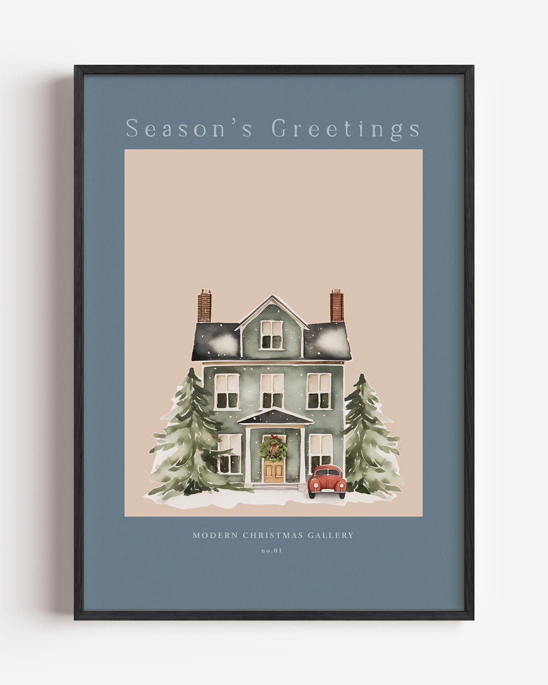 Warme Winterhuis Poster-WallArtistic