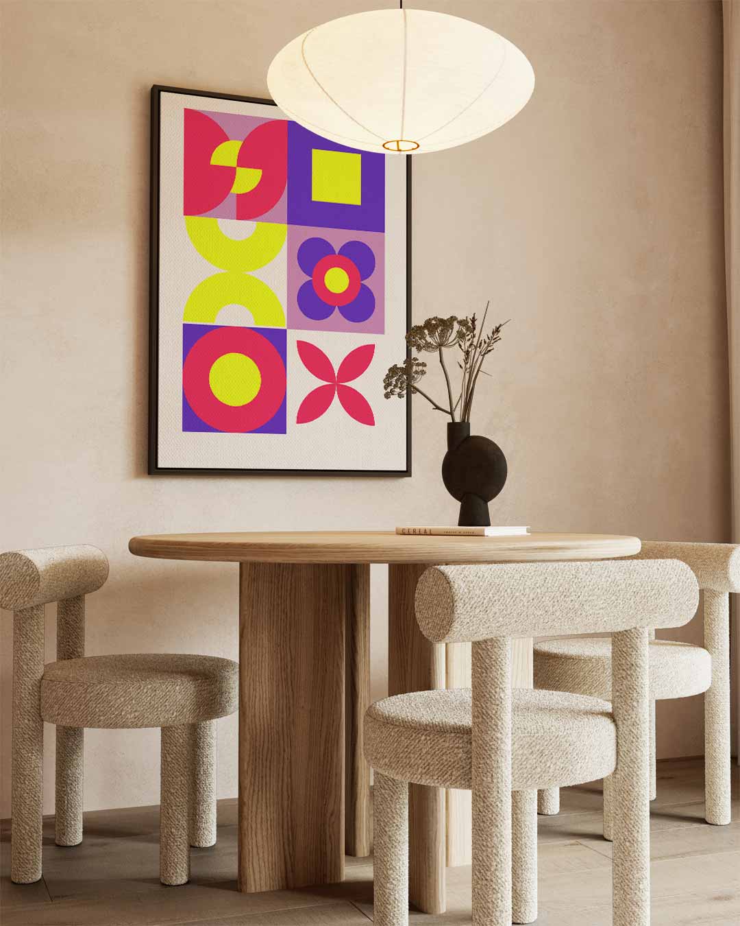 Bloemen Abstract Schilderij Kunstwerk-canvas-dibond-plexiglas-wanddecoratie-WallArtistic