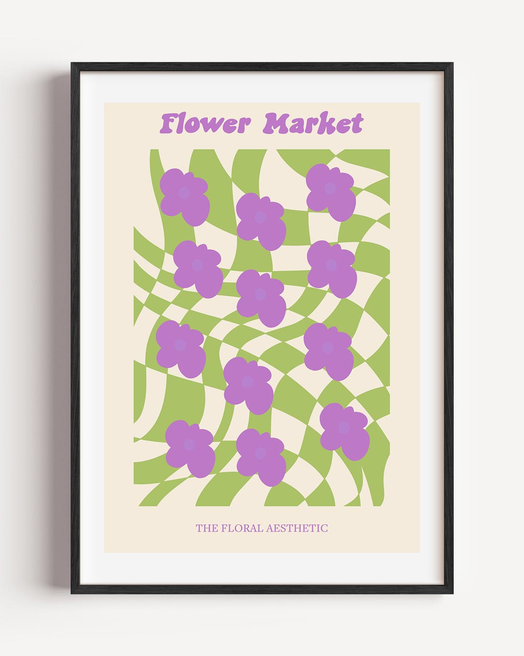 Vrolijke Bloemenmarkt Poster-WallArtistic