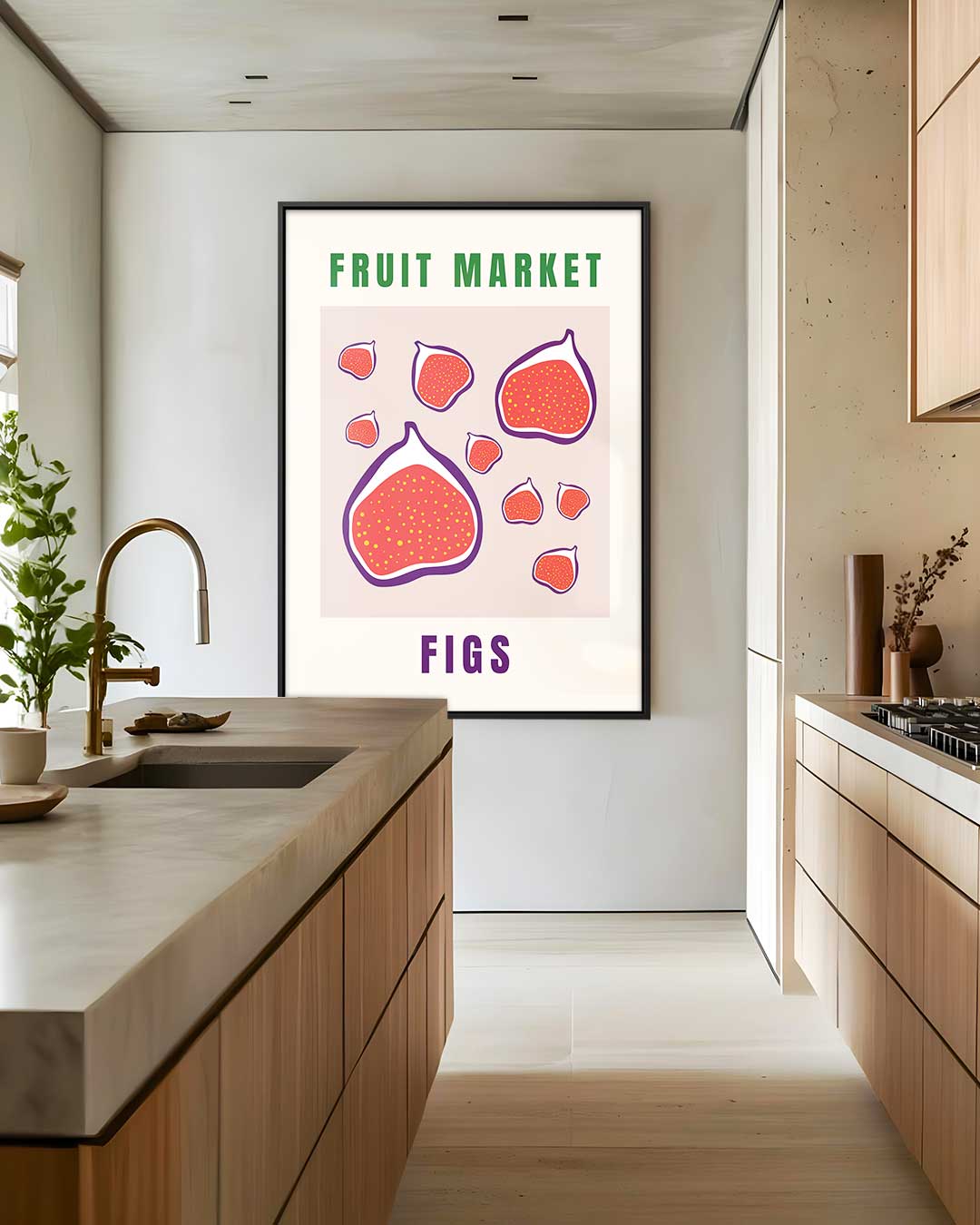 Fruitig Vijgen Design Poster Kunstwerk-canvas-dibond-plexiglas-wanddecoratie-WallArtistic