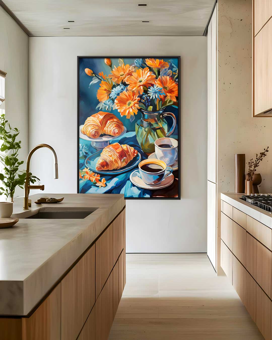 Ontbijt in Bloemenpracht Kunstwerk-canvas-dibond-plexiglas-wanddecoratie-WallArtistic