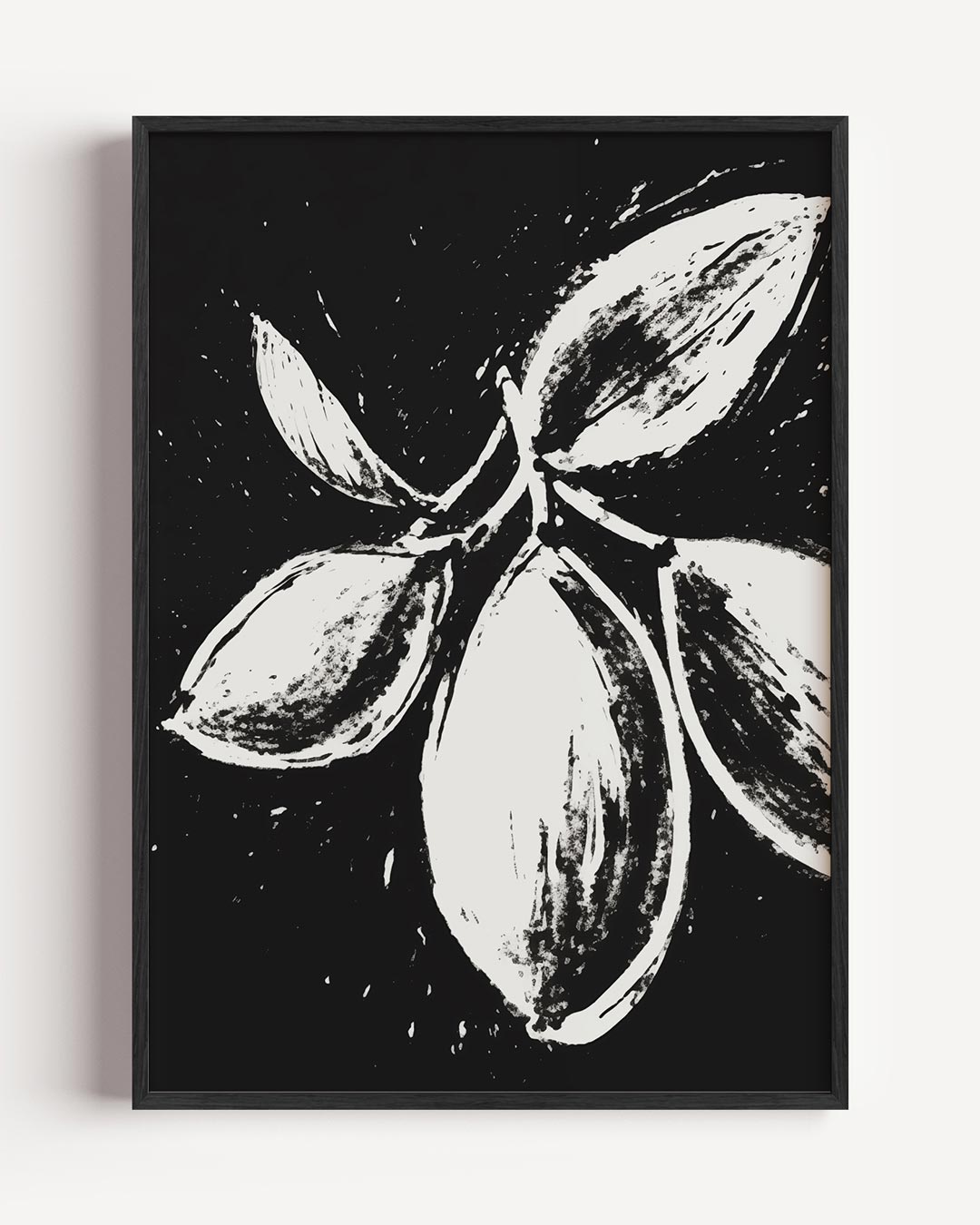 Botanische Abstractie in Zwart & Wit Poster-WallArtistic