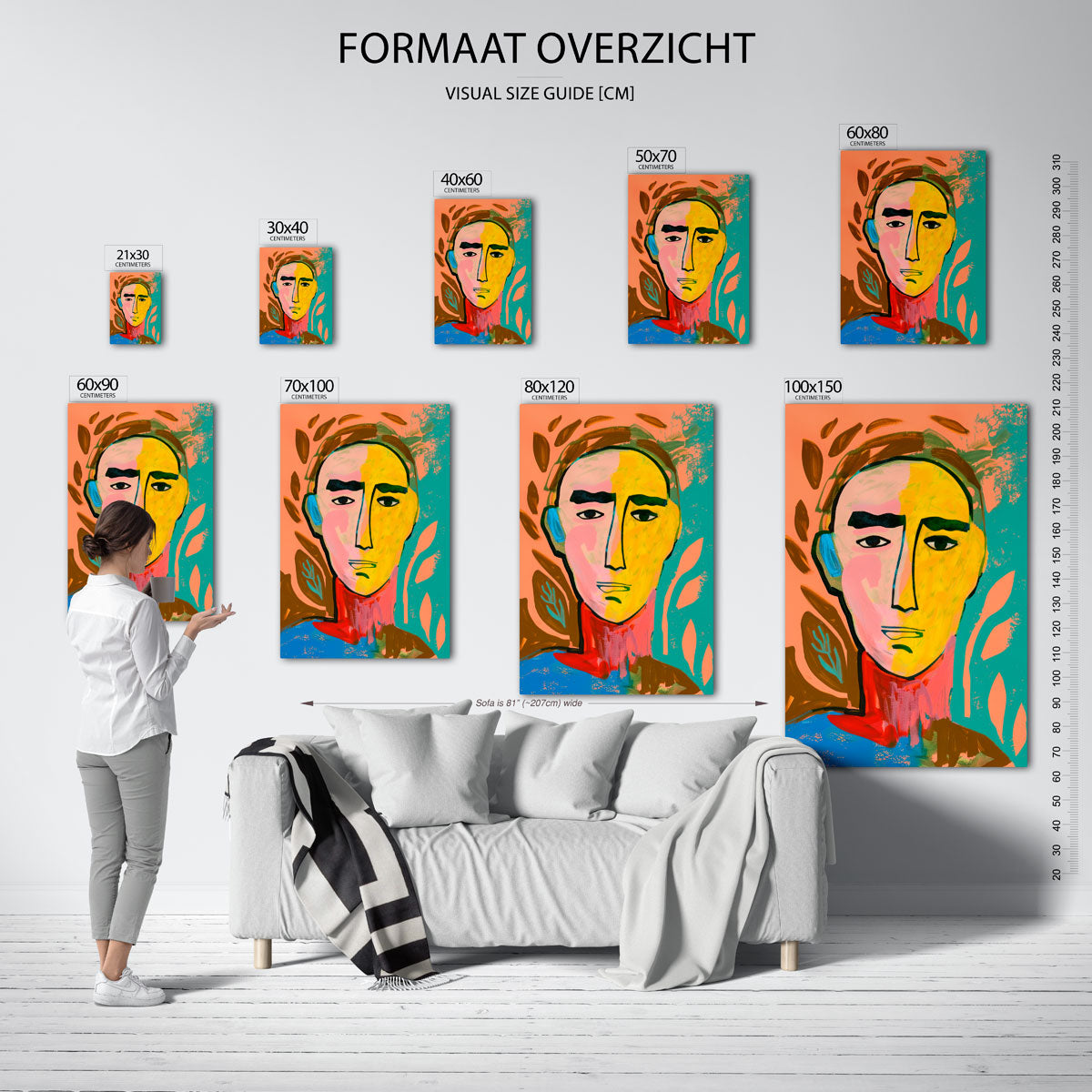 Abstract gezicht Poster