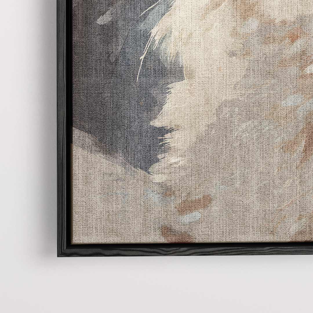 Winterse Kattenblik Kunstwerk-canvas-dibond-plexiglas-wanddecoratie-WallArtistic
