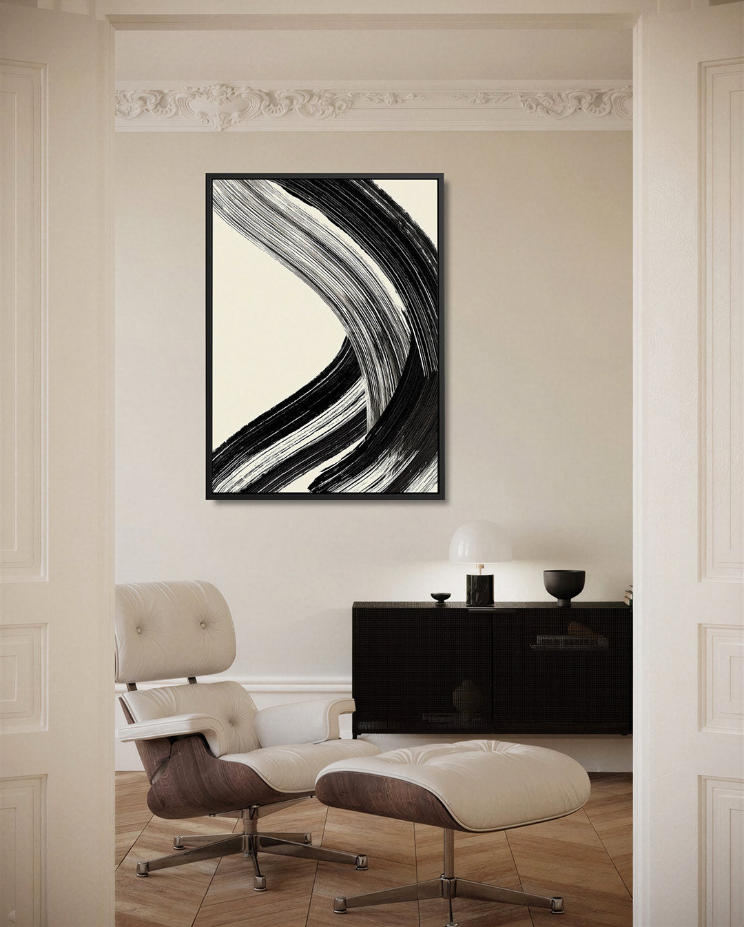 Dynamische borstelslag Kunstwerk