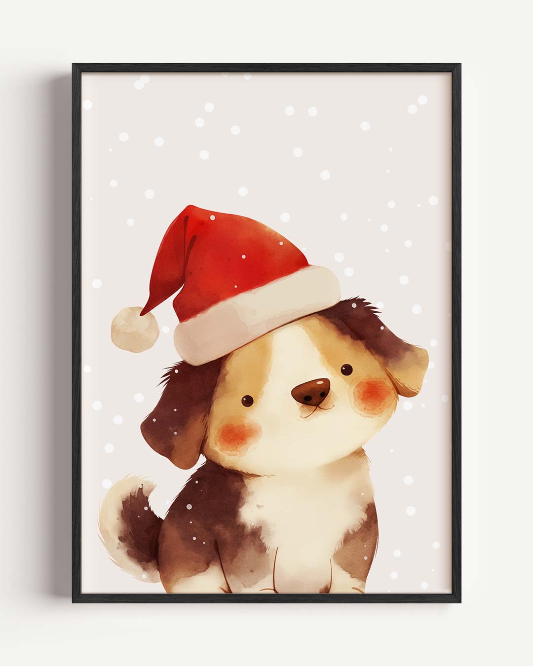Schattige Kerst Puppy Poster