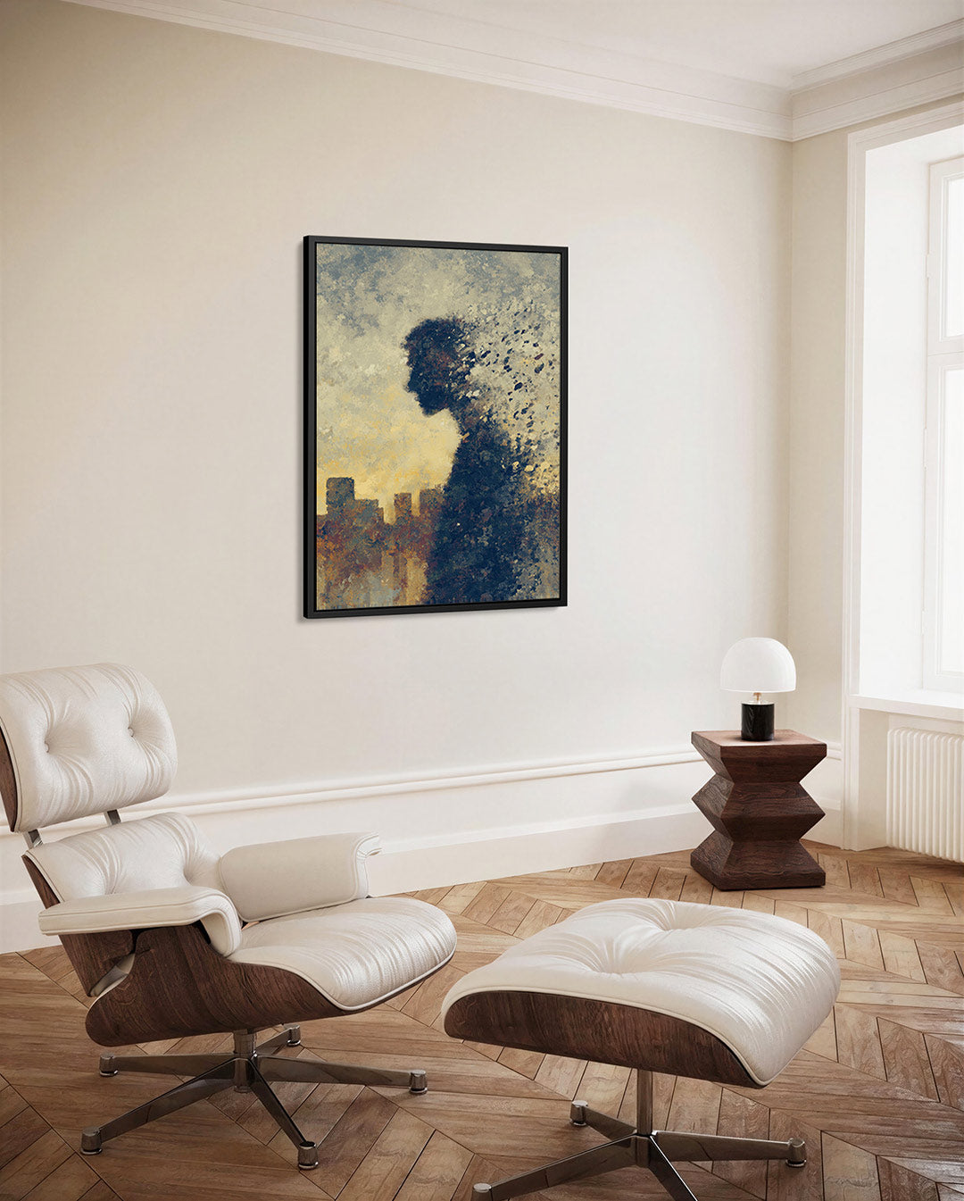 Vervagende silhouet Kunstwerk