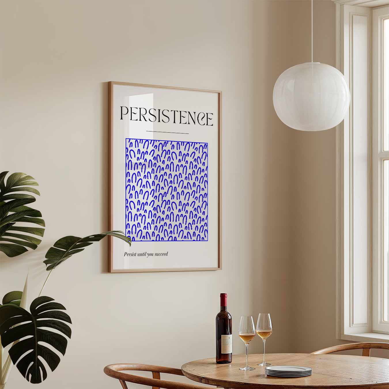Inspirerende Volhardingsposter