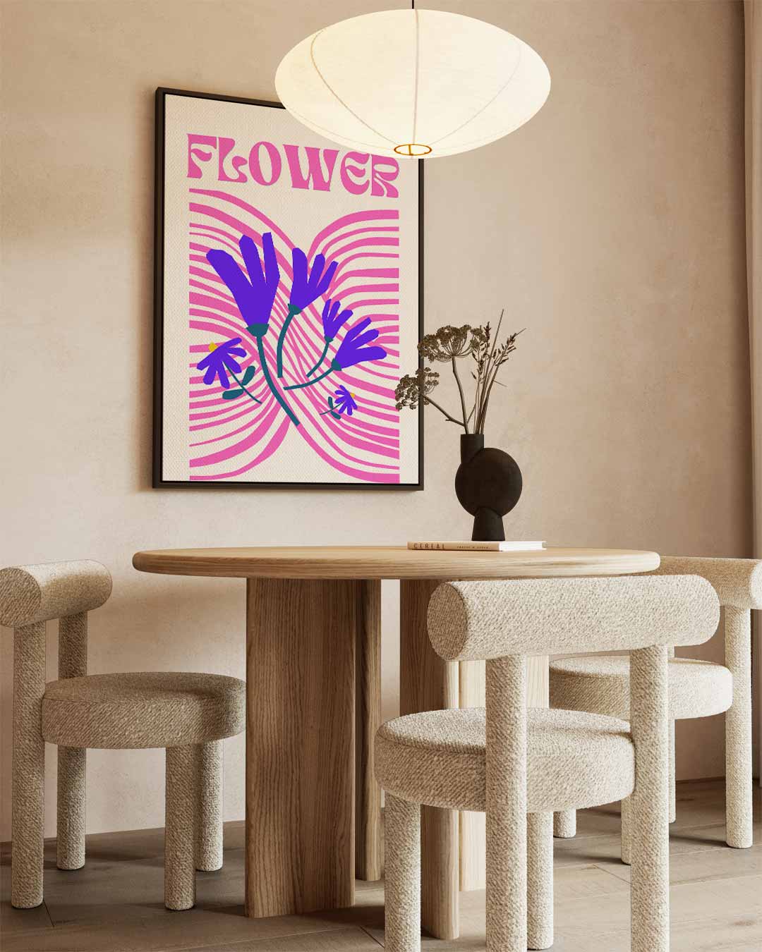 Vrolijke Bloemenexplosie Kunstwerk-canvas-dibond-plexiglas-wanddecoratie-WallArtistic