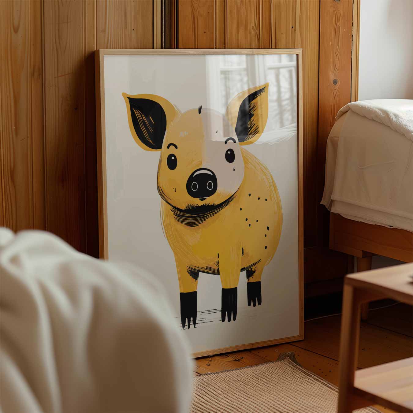 Schattige Varkentje Illustratie Poster