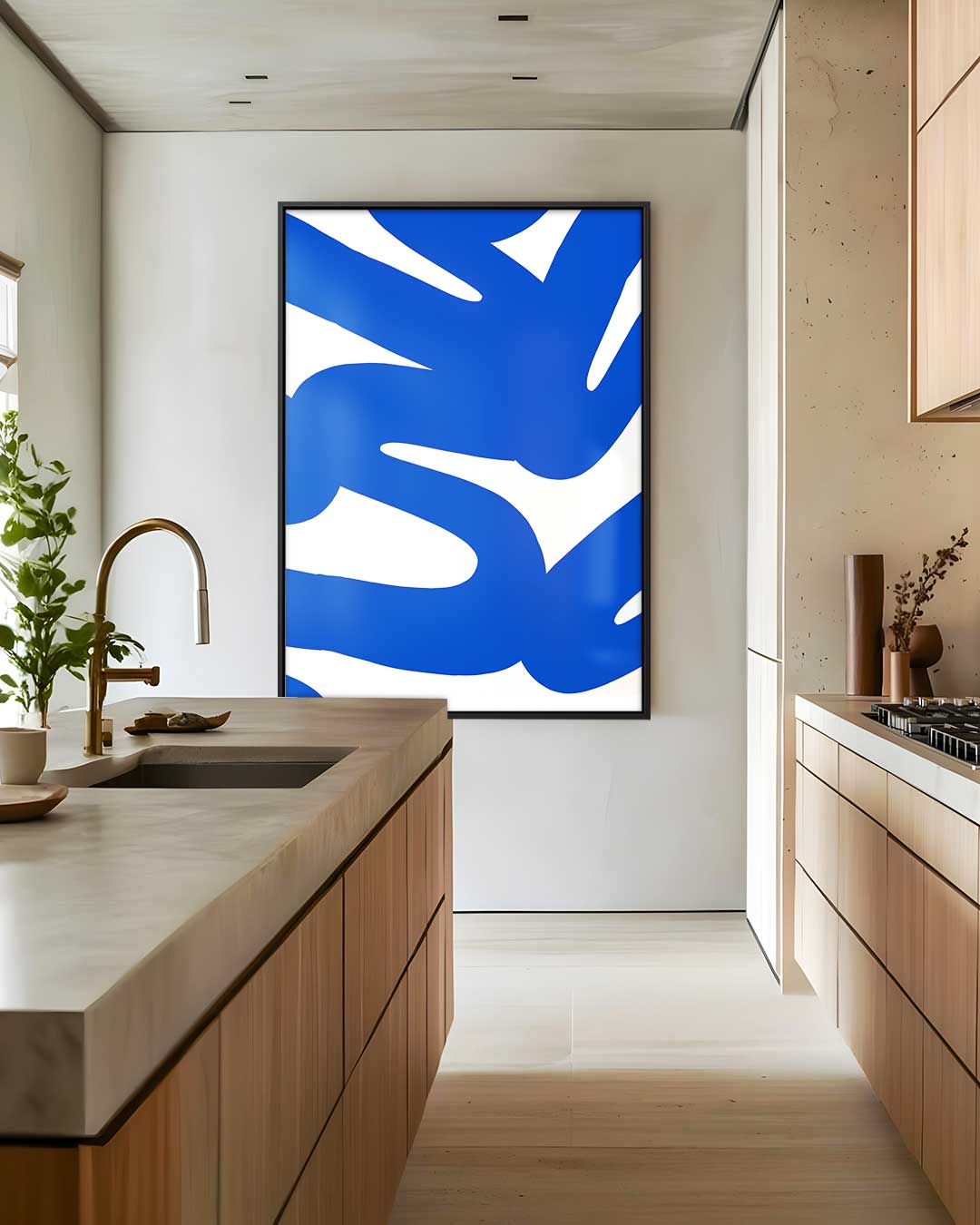 Blauwe Golven Kunstwerk-canvas-dibond-plexiglas-wanddecoratie-WallArtistic