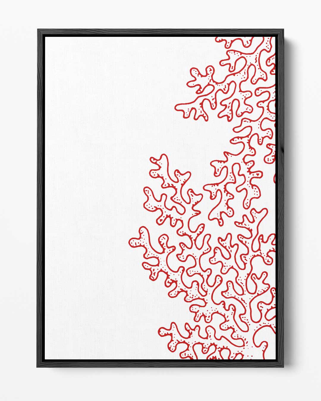 Rode Koraalpatroon Kunstwerk-canvas-dibond-plexiglas-wanddecoratie-WallArtistic
