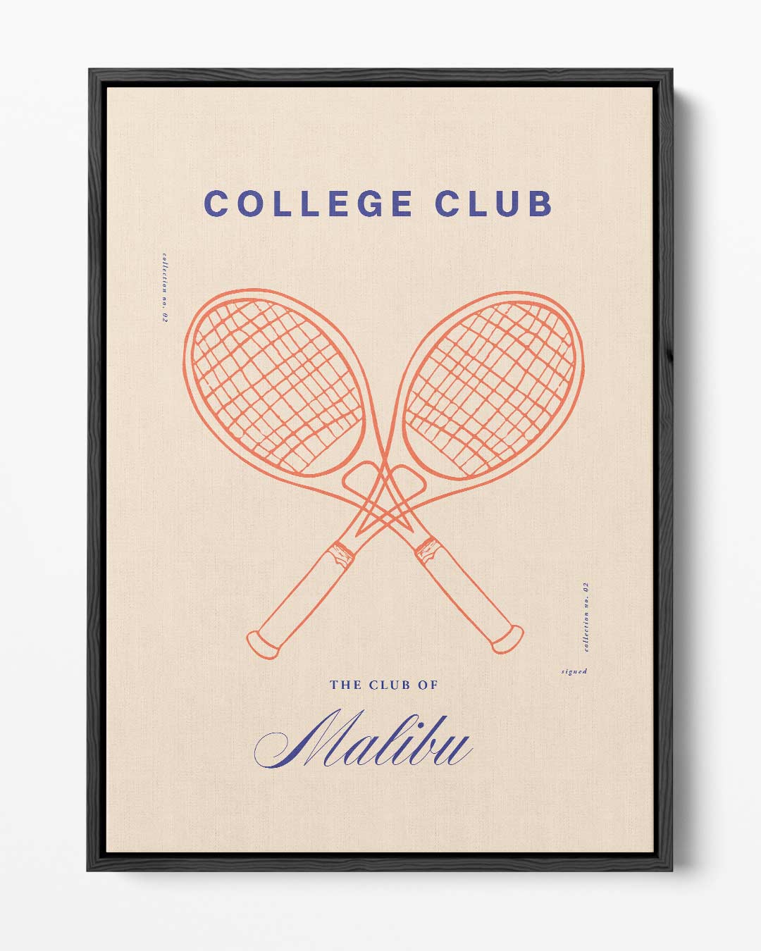 Tennisstijl in Malibu Kunstwerk-canvas-dibond-plexiglas-wanddecoratie-WallArtistic
